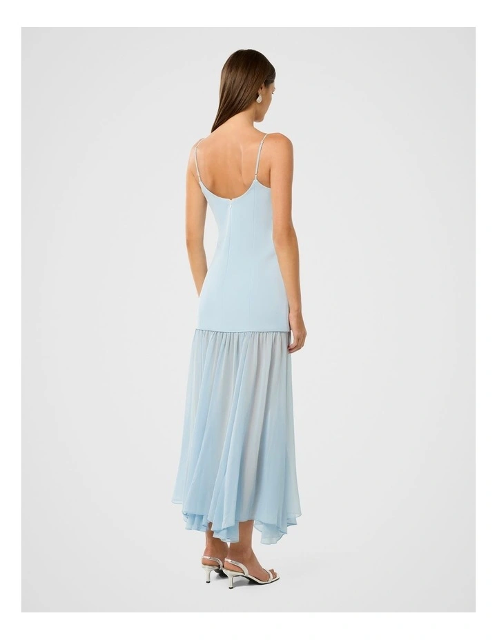 Luca Dropped Waist Maxi Dress in Blue image 2
