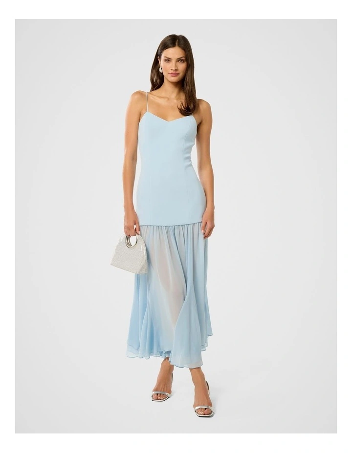 Luca Dropped Waist Maxi Dress in Blue image 5