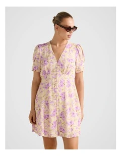 Saffron Printed Mini Sun Dress in Multi