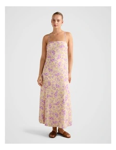 Georgina Strappy Midi Dress in Multi