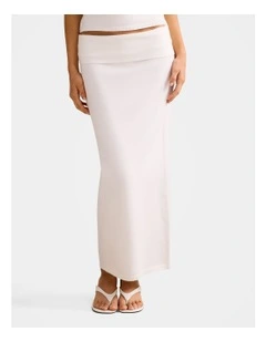 Lexi Knitted Midi Skirt in Cream