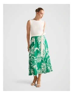Mariah Boat Neck Midi Dress in Cream