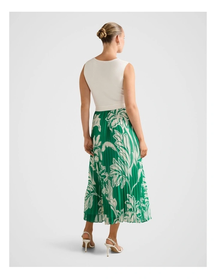 Mariah Boat Neck Midi Dress in Cream image 2