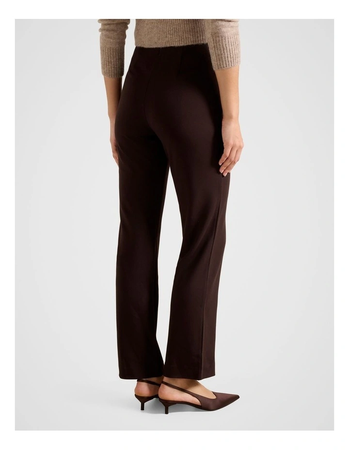 Percy Cropped Ponte Pants in Brown image 2