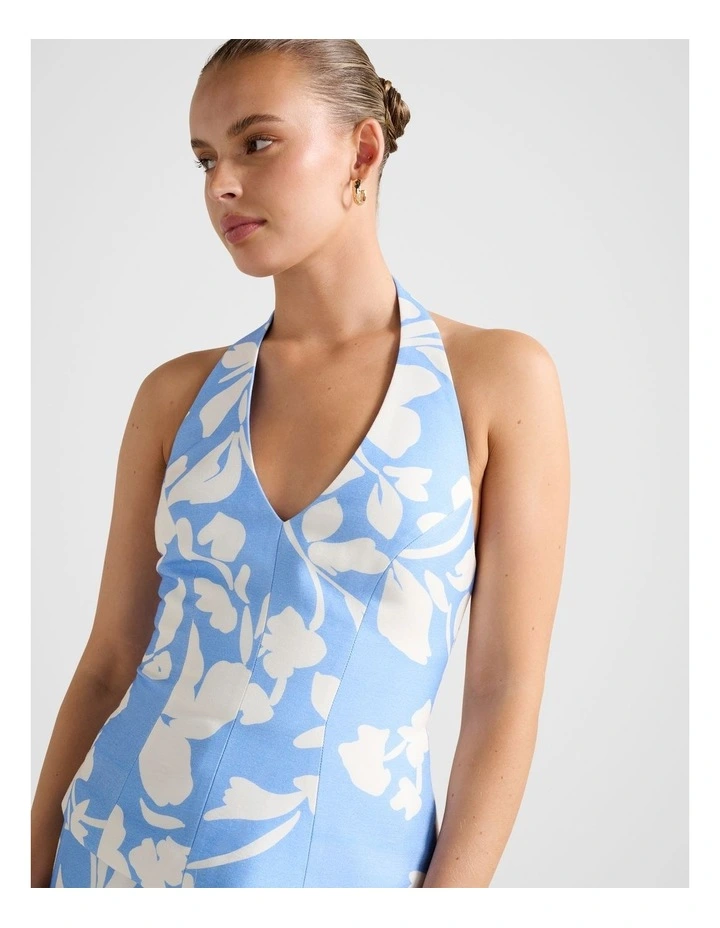 Sanna Halter Neck Top in Blue image 4