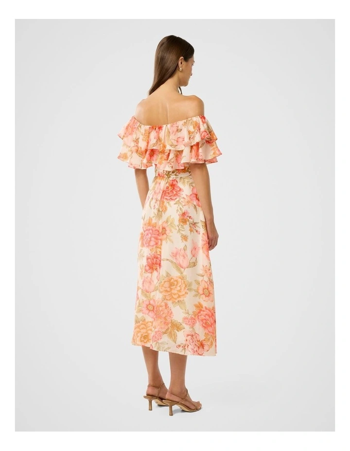 Jemima Ruffle Midi Dress in Multi image 2