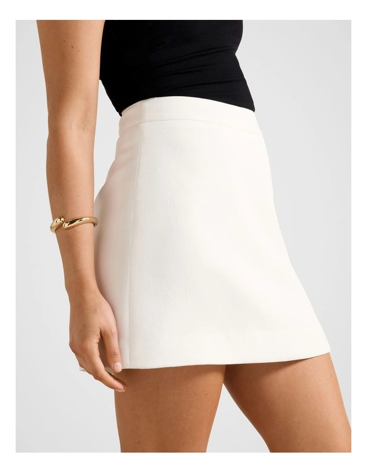 Hendrix Mini Skirt in White image 3