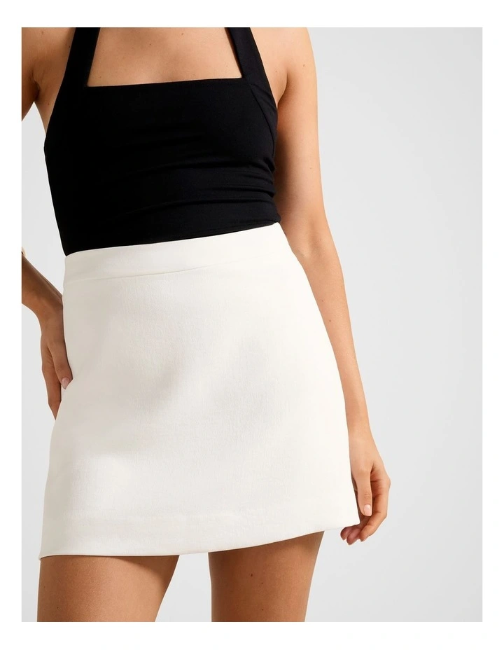 Hendrix Mini Skirt in White image 4