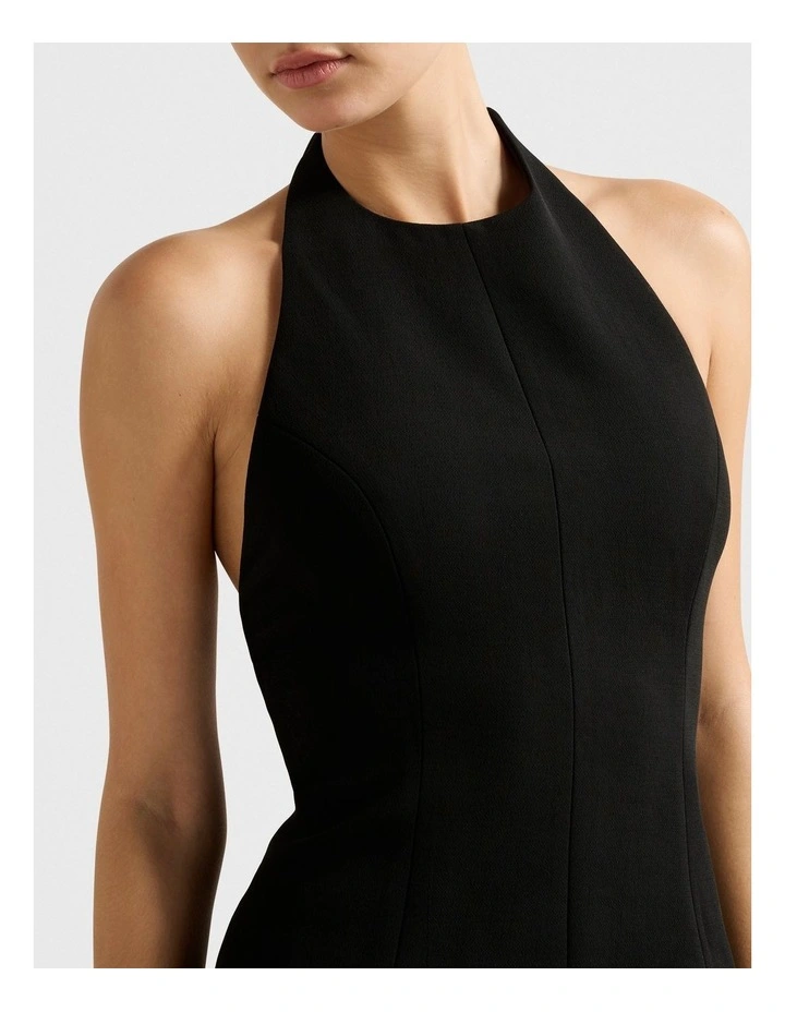 Delaney Halter Neck Top in Black image 4