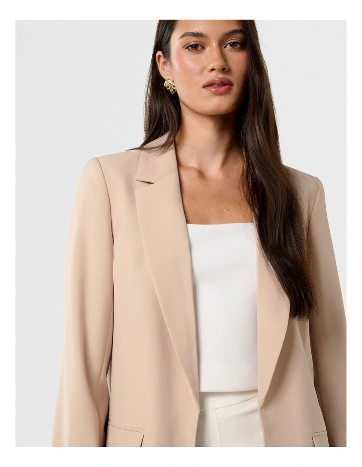 Mason Boyfriend Blazer in Beige image 4