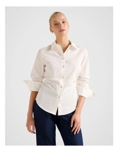Ange Slim Fitted Shirt in White
