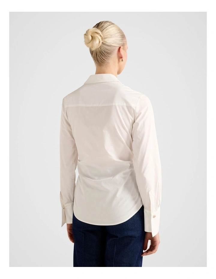 Ange Slim Fitted Shirt in White image 2