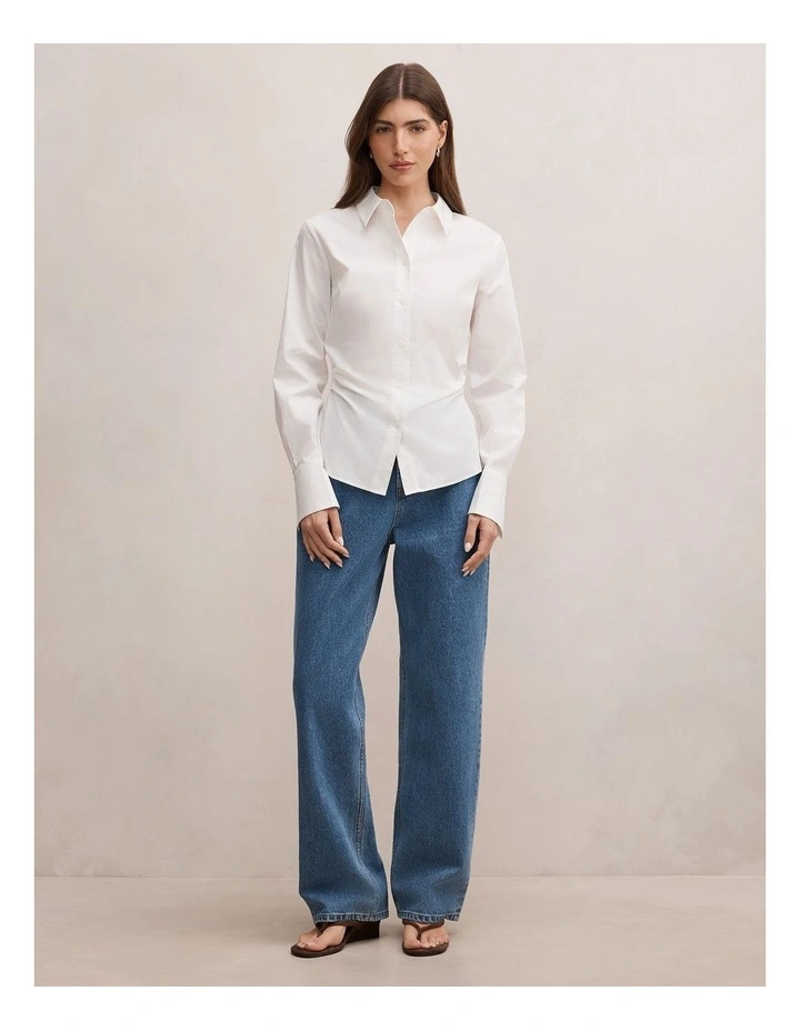 Ange Slim Fitted Shirt in White image 5