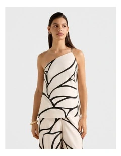 Miya One Shoulder Top in White