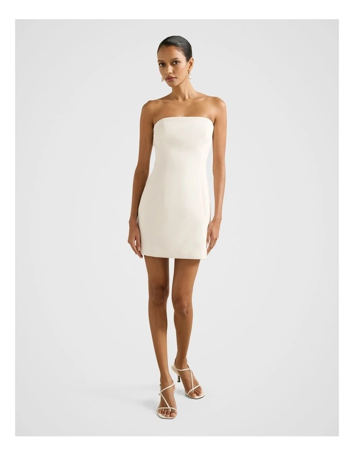 Tahlie Strapless Mini Dress in White image 5