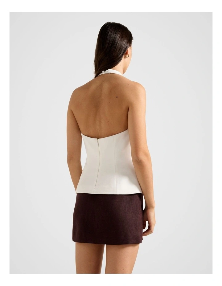 Dina Hardware Detail Top in White image 2