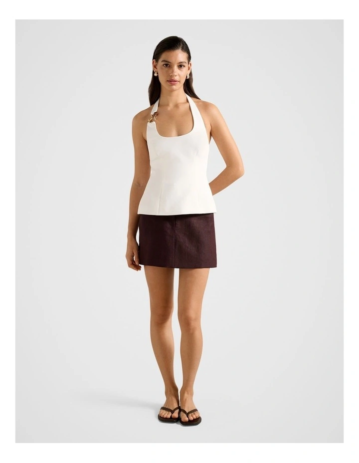 Dina Hardware Detail Top in White image 5