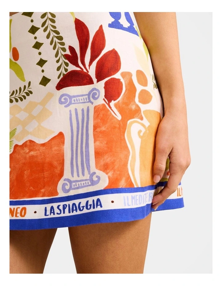 Christa Printed Mini Skirt in Multi image 4