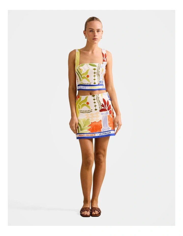 Christa Printed Mini Skirt in Multi image 5