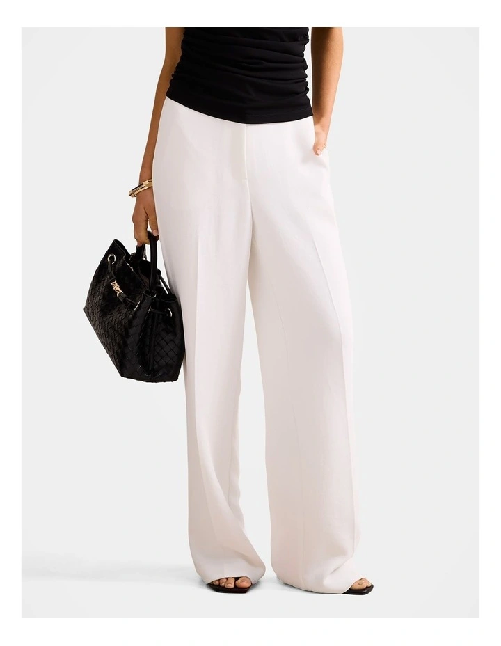 Dahlia Straight Leg Pants in White image 1