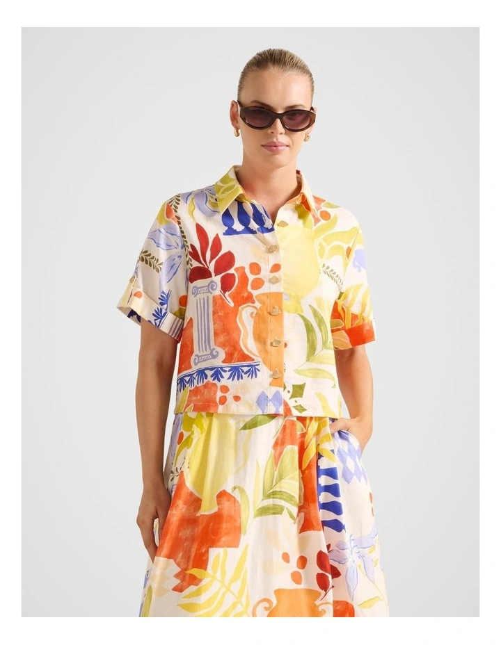 Perla Linen Shirt in Multi image 1