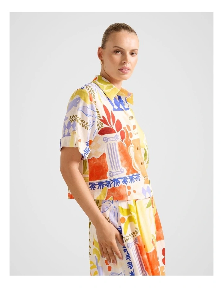 Perla Linen Shirt in Multi image 3