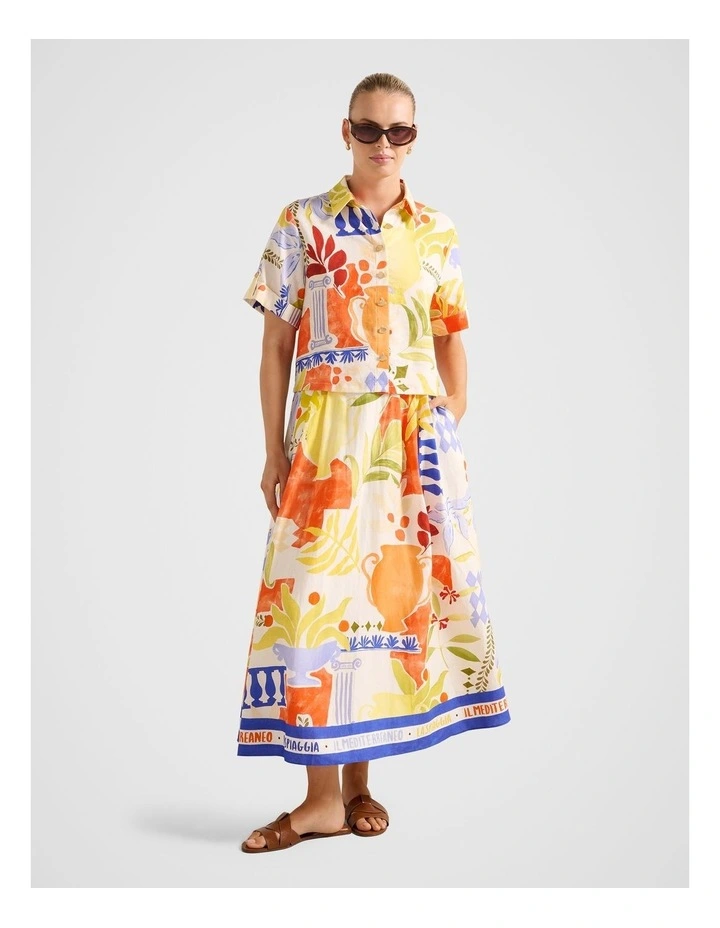 Perla Linen Shirt in Multi image 5