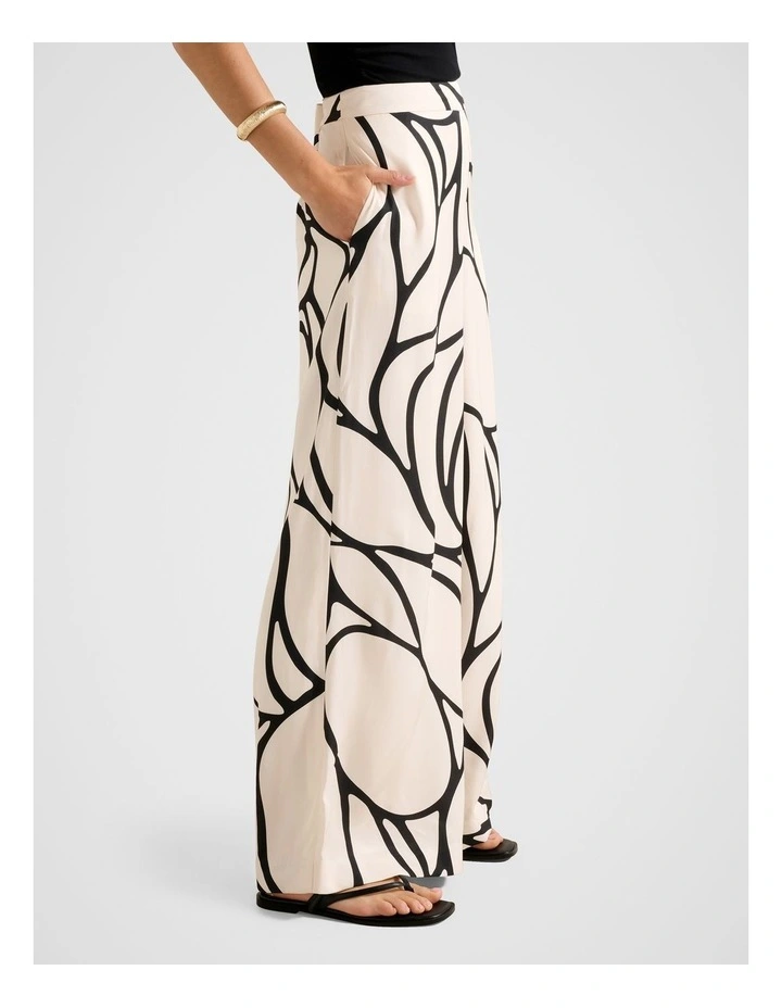Miya Wide Leg Pants in Cream image 3