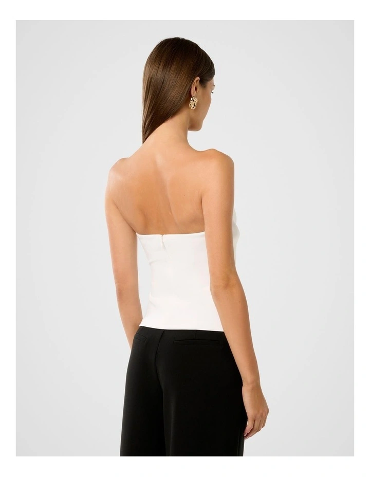 Violetta Twist Crepe Top in White image 2