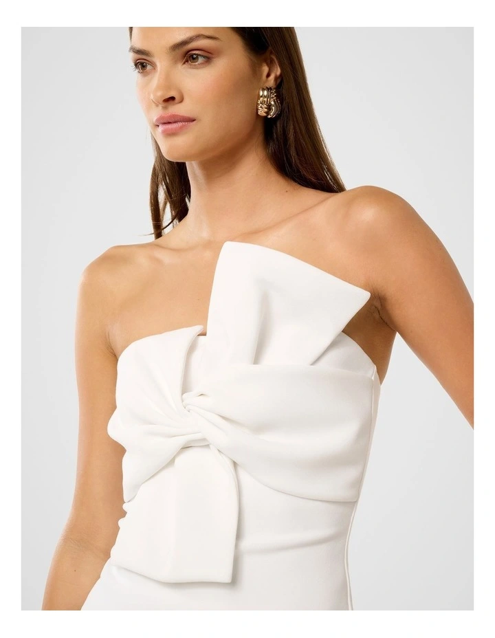 Violetta Twist Crepe Top in White image 4