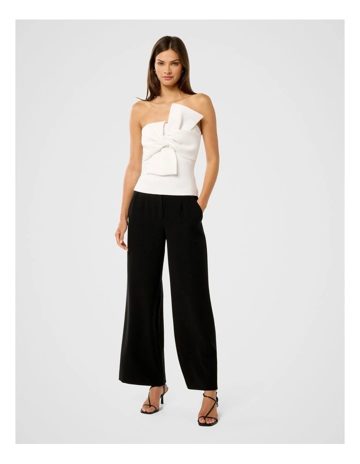 Violetta Twist Crepe Top in White image 5