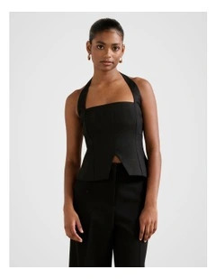 Braylee Halter Neck Top in Black
