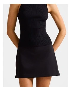 Zahlia Mini Skort in Black