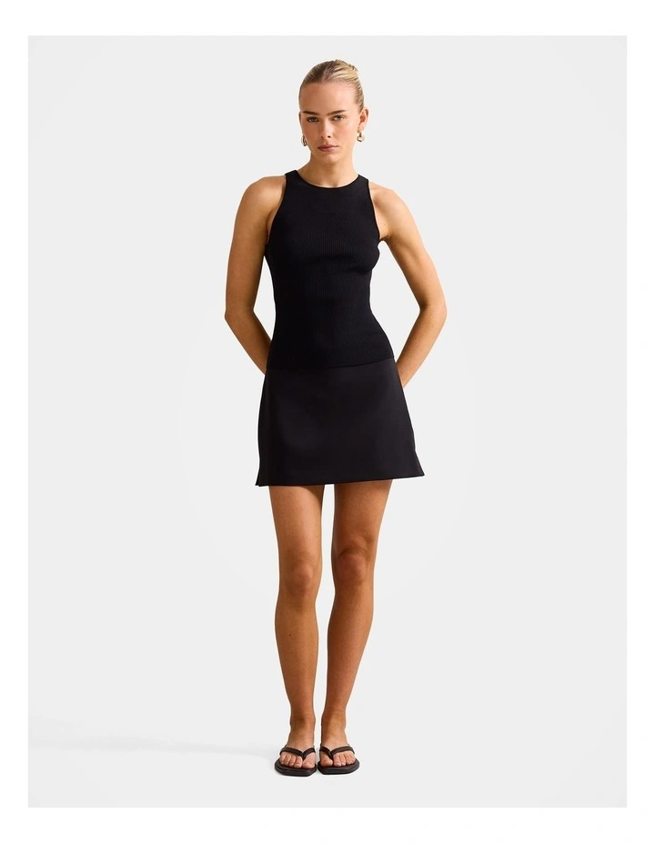 Zahlia Mini Skort in Black image 5