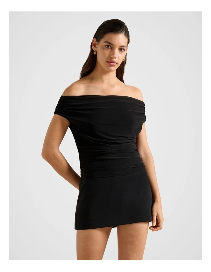 Mimi Off Shoulder Top in Black image 1