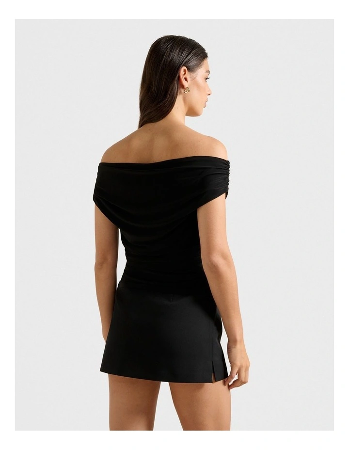 Mimi Off Shoulder Top in Black image 2