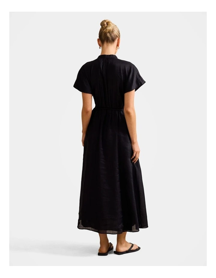 Jemma Shirt Midi Dress in Black image 2
