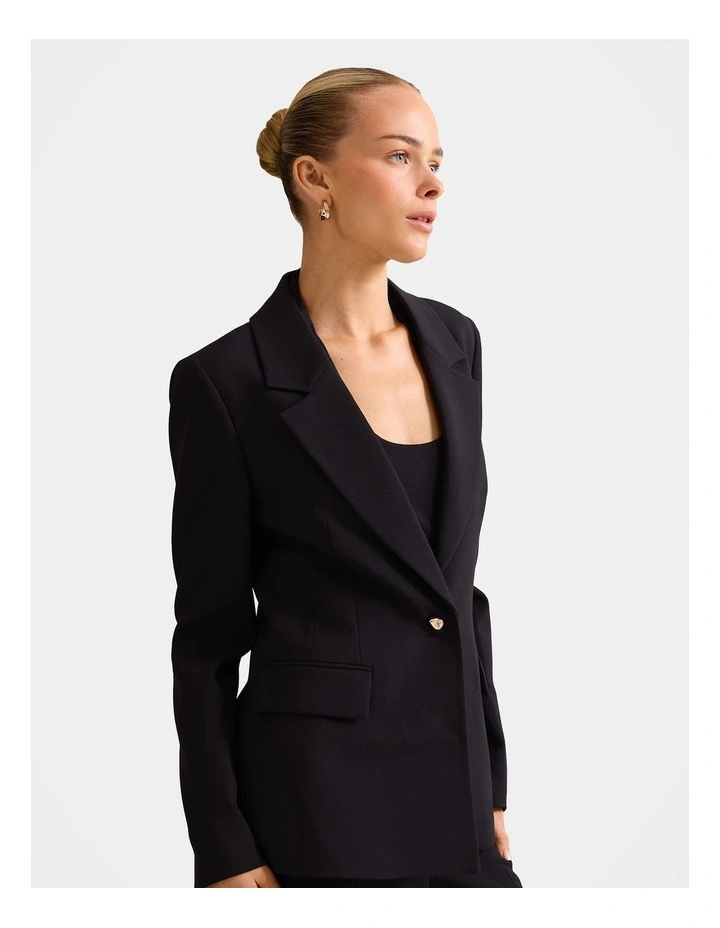 Victoria Single Breasted Blazer in Black image 3