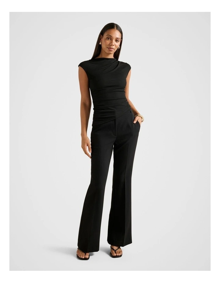 Tilda Mesh Asymmetric Top in Black image 5