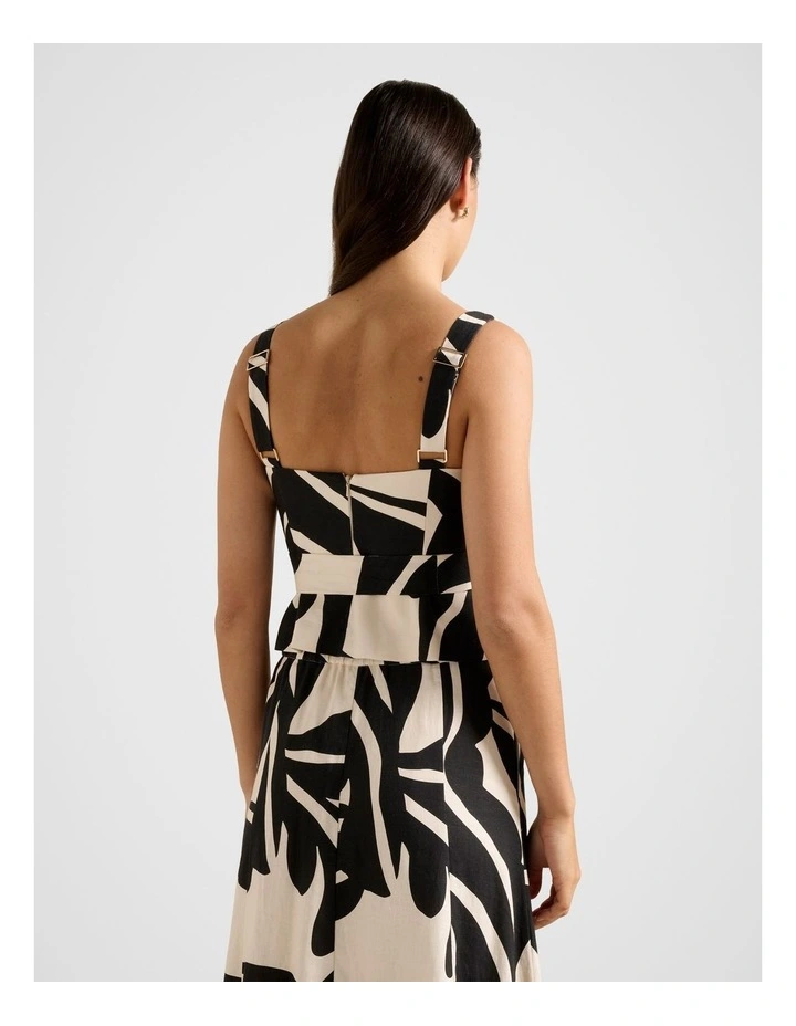 Darcy Tie Detail Top in Black image 2