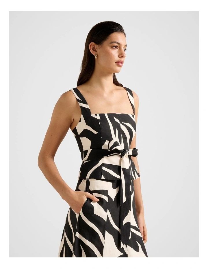 Darcy Tie Detail Top in Black image 3
