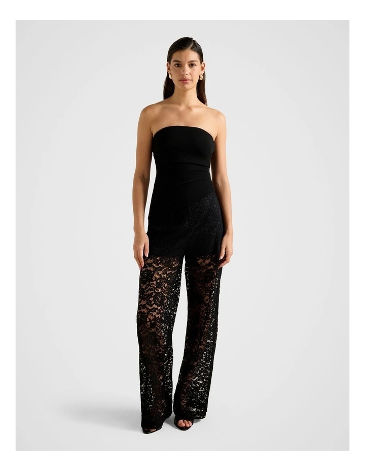 Lani Lace Wide Leg Pants in Black image 5