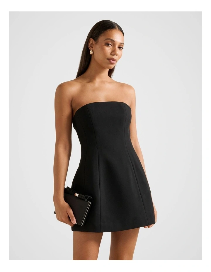 Tahlie Strapless Mini Dress in Black image 1