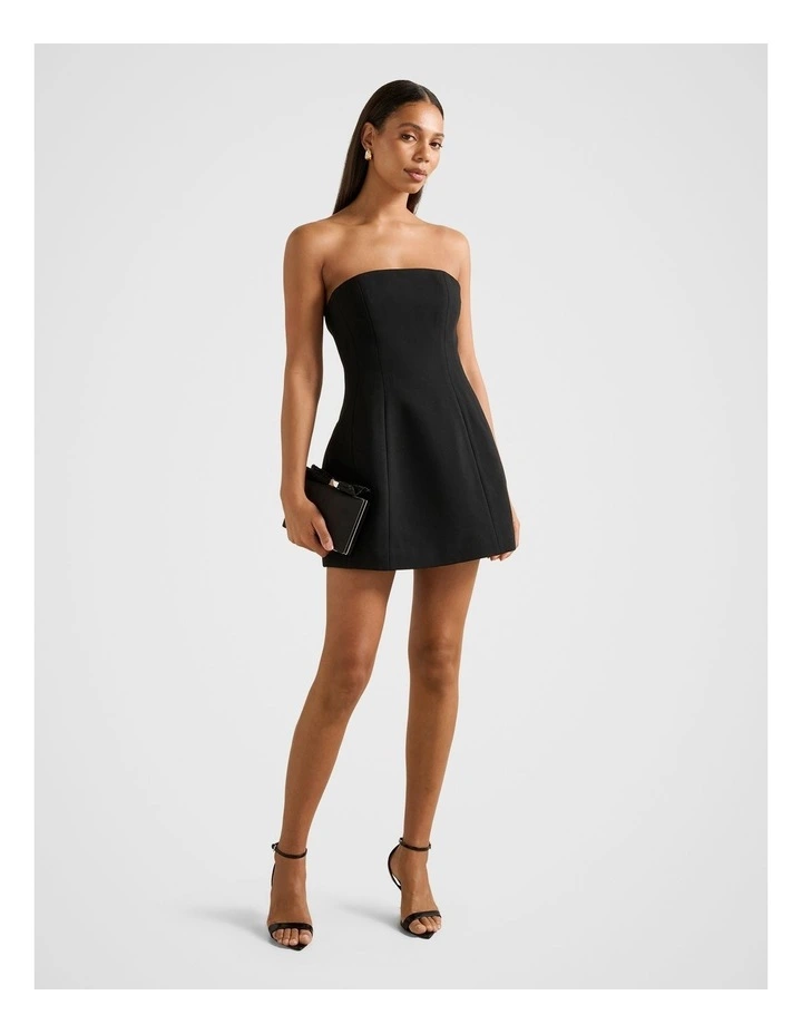 Tahlie Strapless Mini Dress in Black image 5