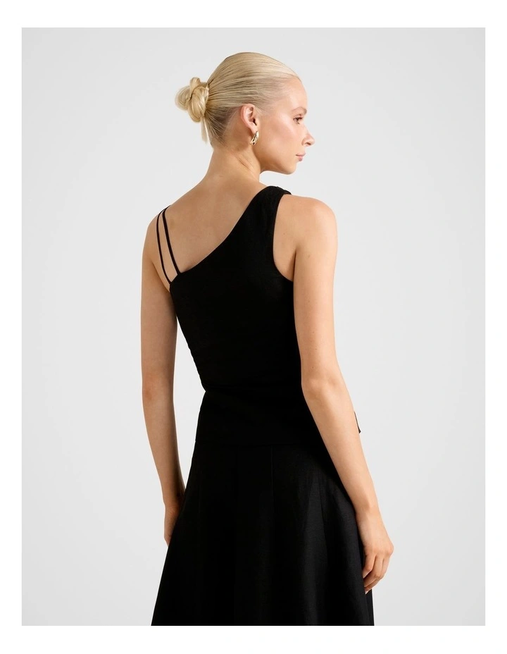 Lacey Hardware Detail Top in Black image 2