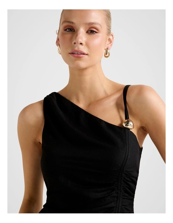 Lacey Hardware Detail Top in Black image 4