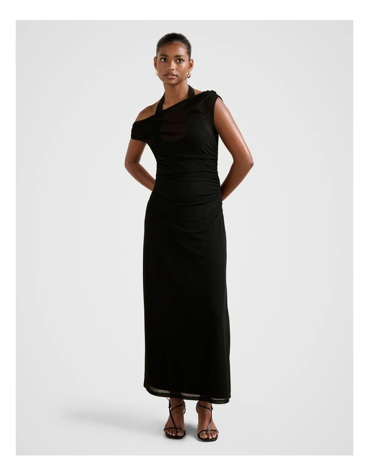 Brooklyn Layered Jersey Maxi Dress in Black image 1