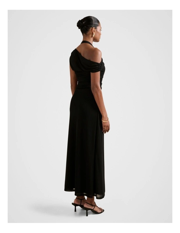 Brooklyn Layered Jersey Maxi Dress in Black image 2
