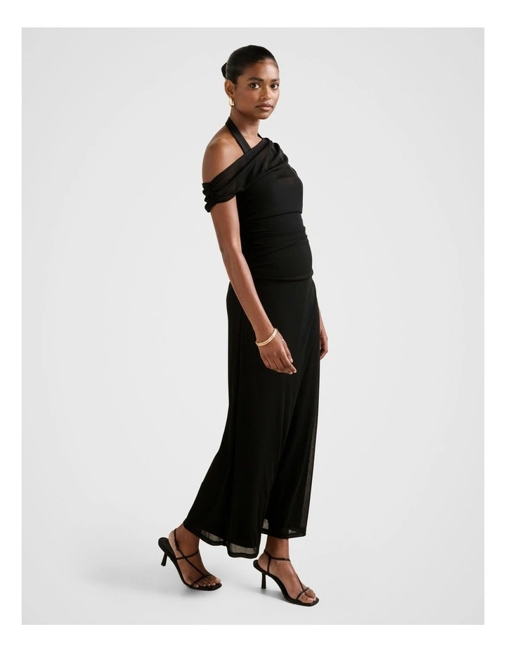 Brooklyn Layered Jersey Maxi Dress in Black image 3
