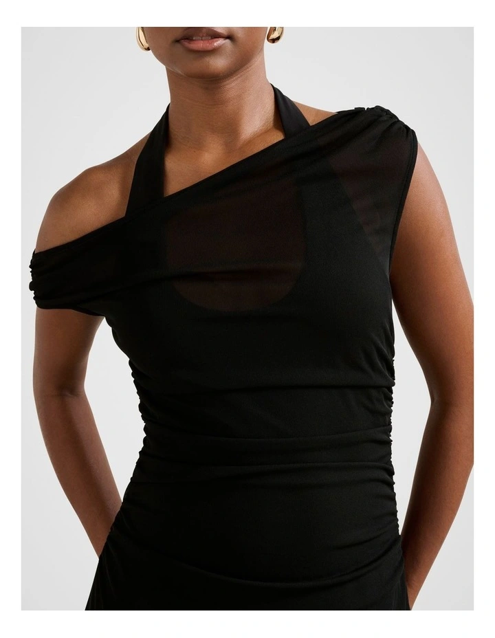 Brooklyn Layered Jersey Maxi Dress in Black image 4